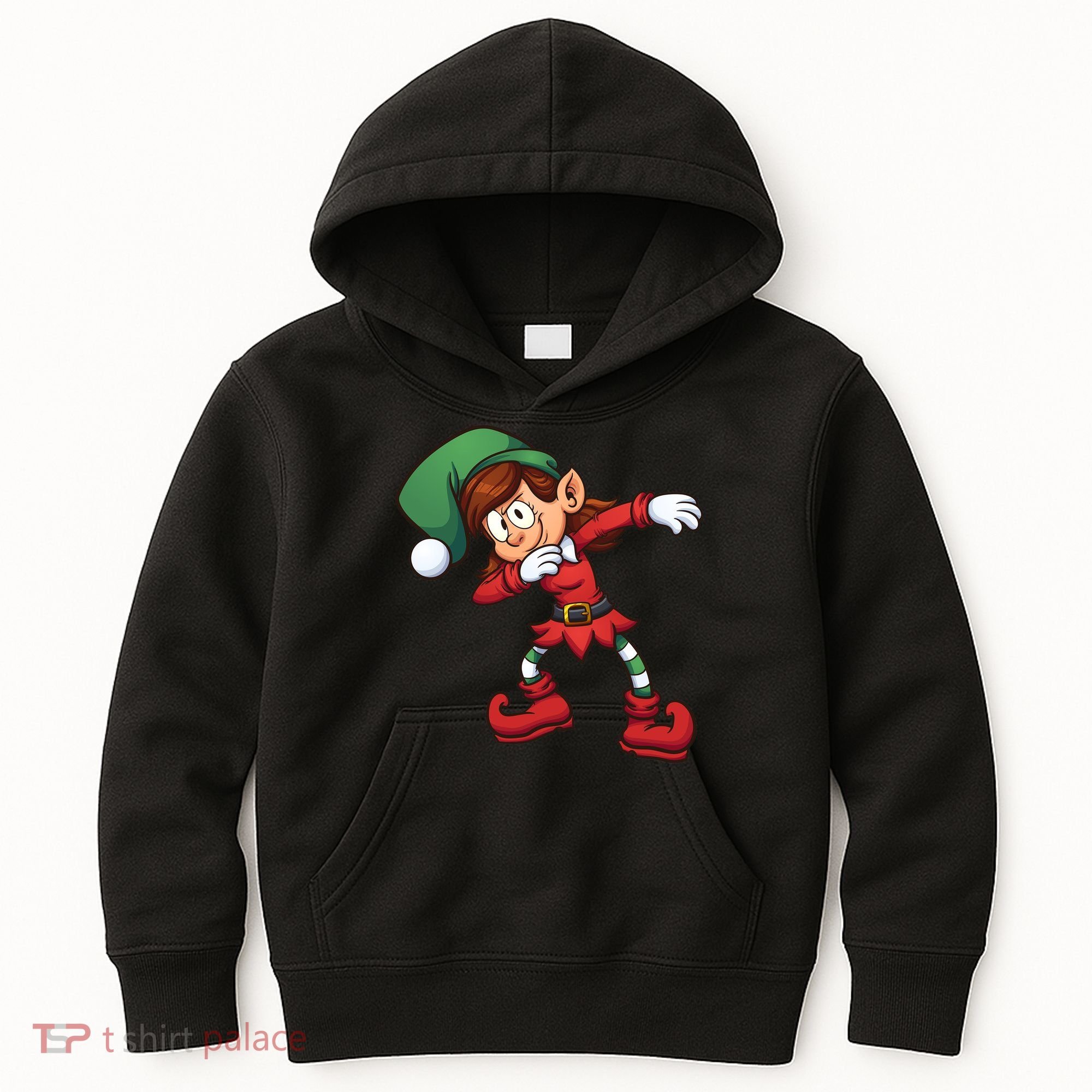 Dabbing Elf Cute Funny Christmas Kids Hoodie