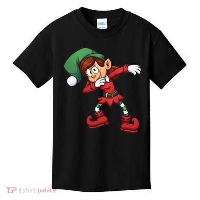 Dabbing Elf Cute Funny Christmas Kids T-Shirt
