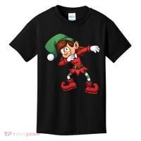 Dabbing Elf Cute Funny Christmas Kids T-Shirt thumb 0