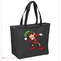 Dabbing Elf Cute Funny Christmas Tote Bag thumb 2