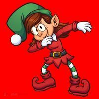 Dabbing Elf Cute Funny Christmas Santa Hat thumb 1
