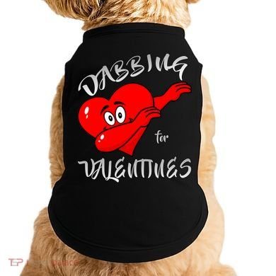 Dabbing For Love Valentines Day Heart Doggie Tank