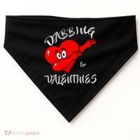 Dabbing For Love Valentines Day Heart USA-Made Doggie Bandana thumb 0