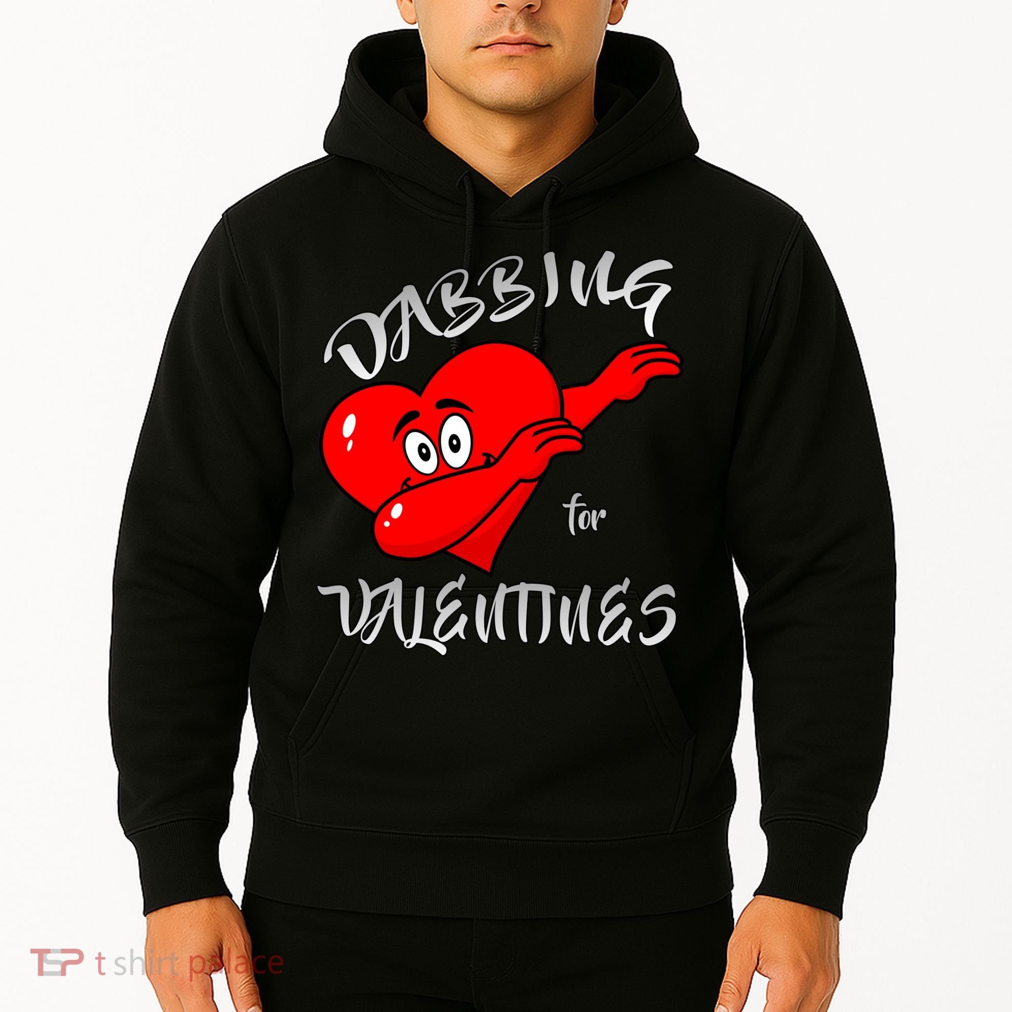 Dabbing For Love Valentines Day Heart Hoodie