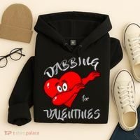 Dabbing For Love Valentines Day Heart Hoodie thumb 4