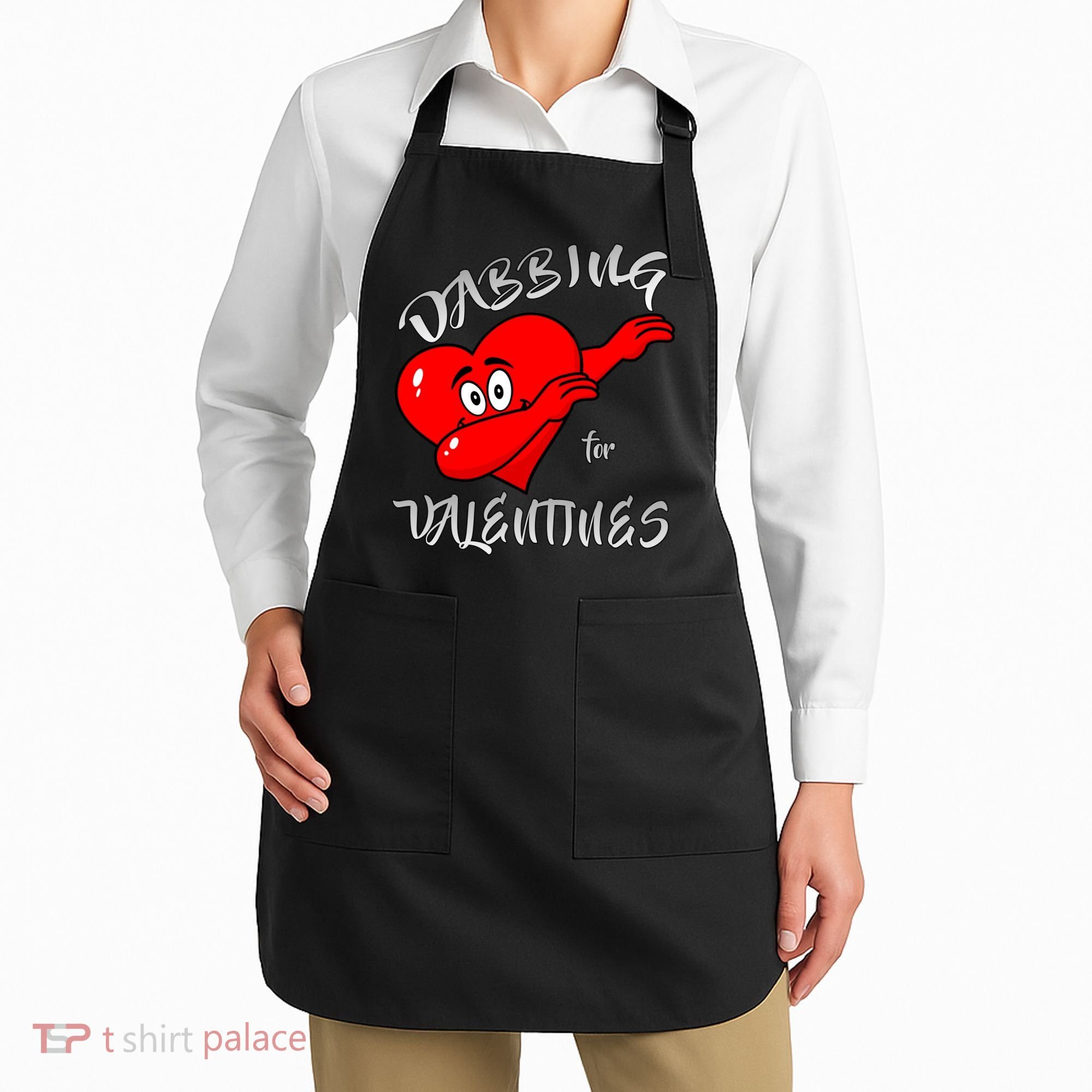 Dabbing For Love Valentines Day Heart Apron