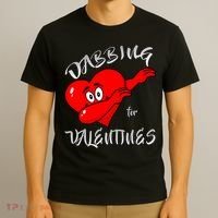 Dabbing For Love Valentines Day Heart T-Shirt thumb 3