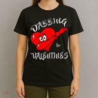 Dabbing For Love Valentines Day Heart T-Shirt thumb 4