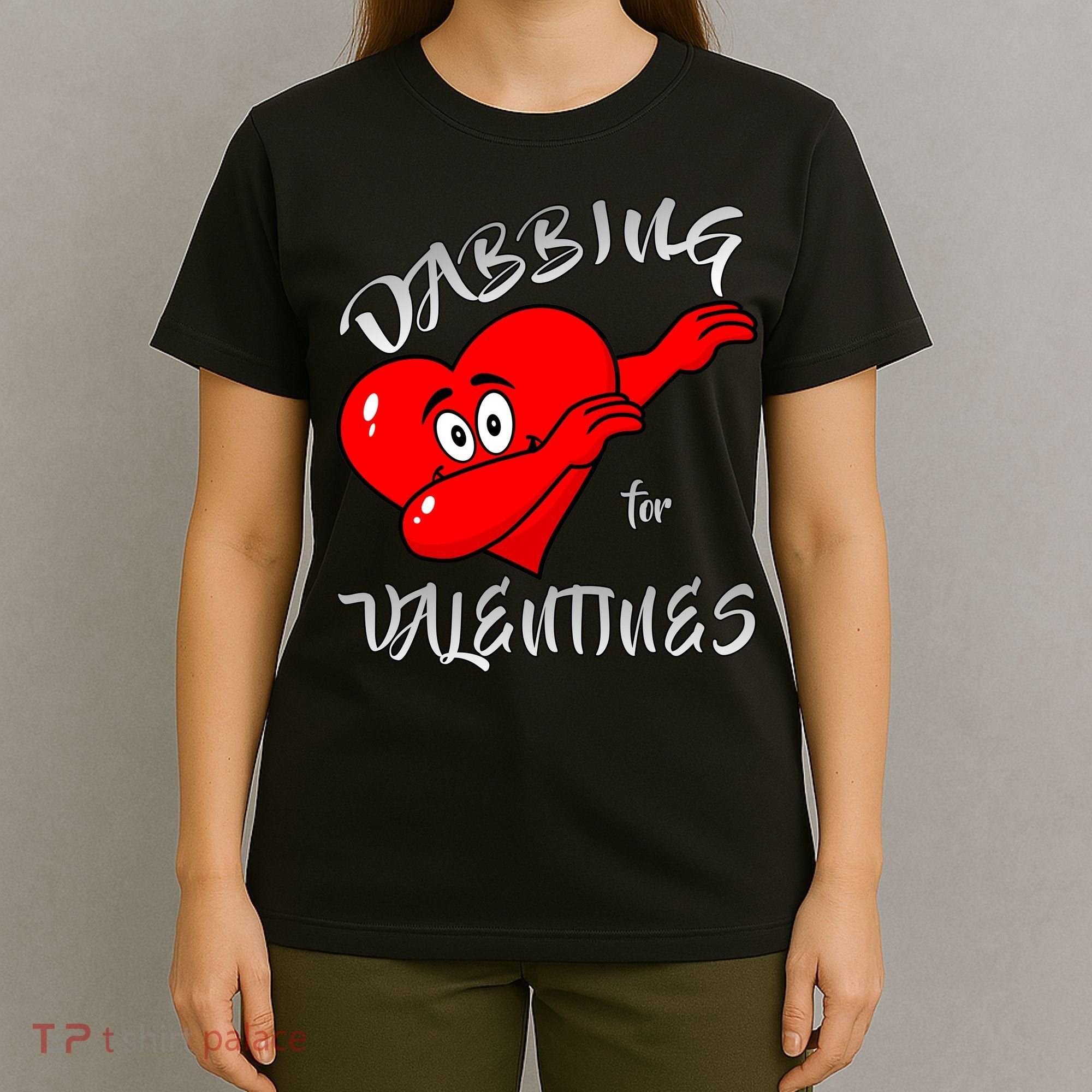Dabbing For Love Valentines Day Heart T-Shirt
