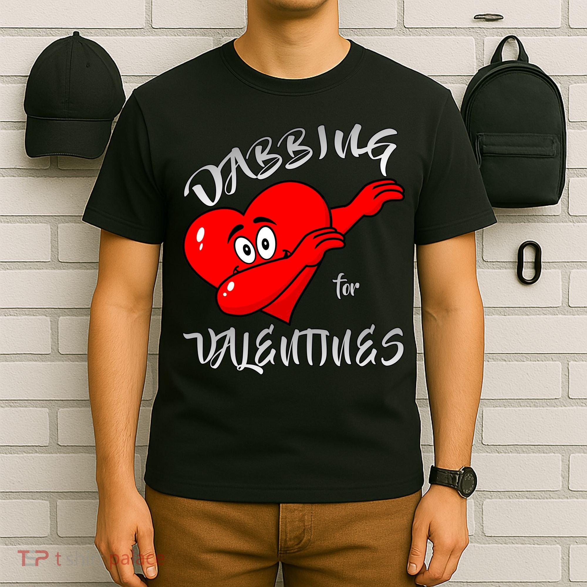Dabbing For Love Valentines Day Heart T-Shirt