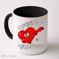 Dabbing For Love Valentines Day Heart Coffee Mug thumb 0