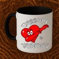 Dabbing For Love Valentines Day Heart Coffee Mug thumb 2