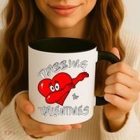 Dabbing For Love Valentines Day Heart Coffee Mug thumb 3