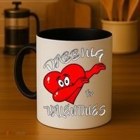 Dabbing For Love Valentines Day Heart Coffee Mug thumb 4