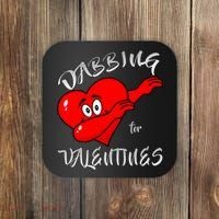 Dabbing For Love Valentines Day Heart Coaster thumb 0