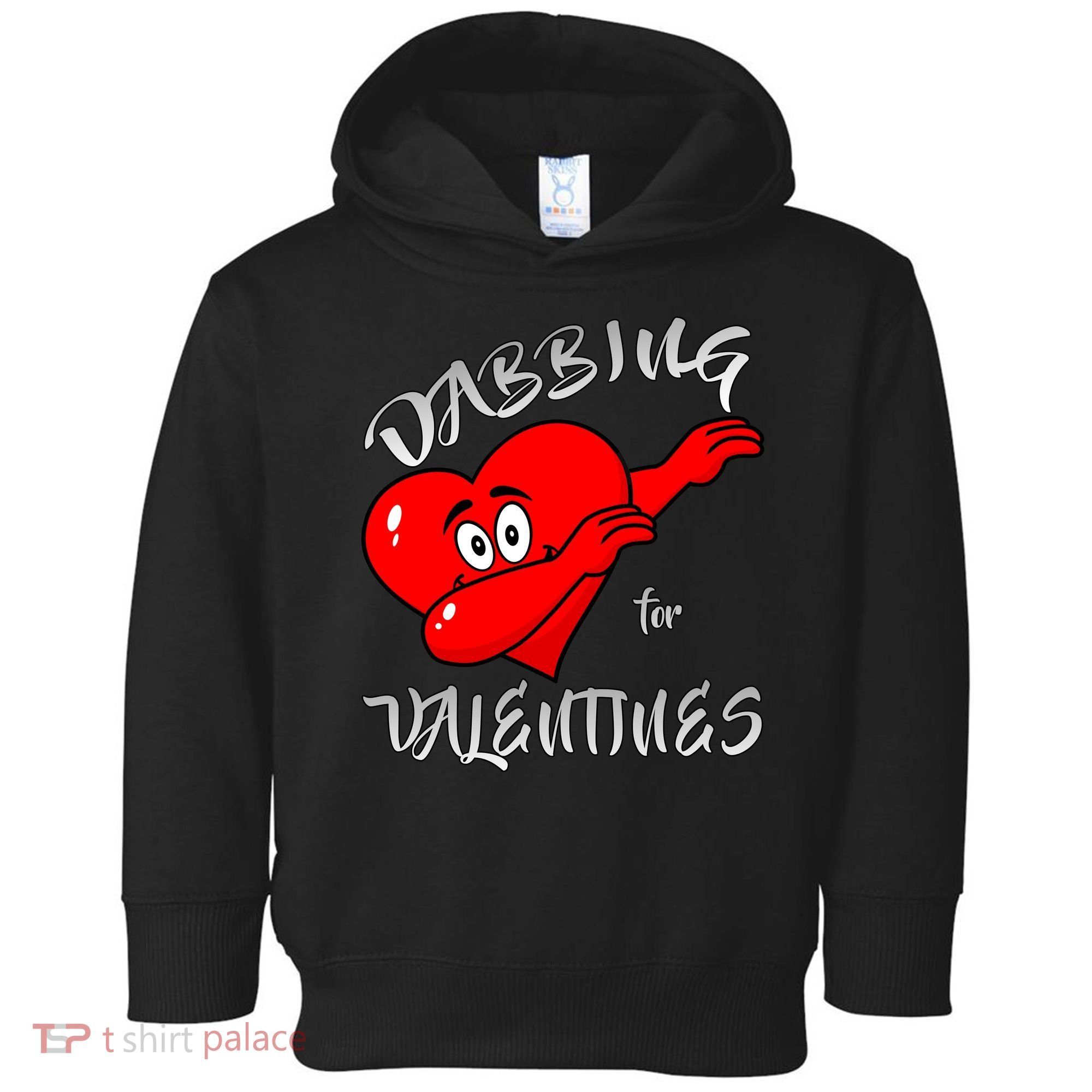 Dabbing For Love Valentines Day Heart Toddler Hoodie