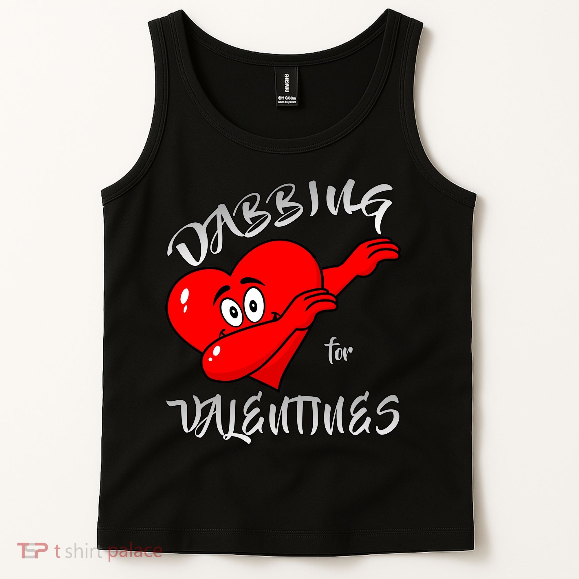 Dabbing For Love Valentines Day Heart Tank Top