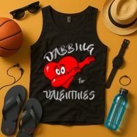 Dabbing For Love Valentines Day Heart Tank Top thumb 4