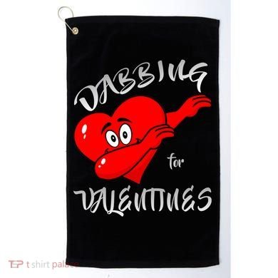 Dabbing For Love Valentines Day Heart Golf Towel