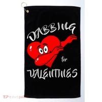 Dabbing For Love Valentines Day Heart Golf Towel thumb 0