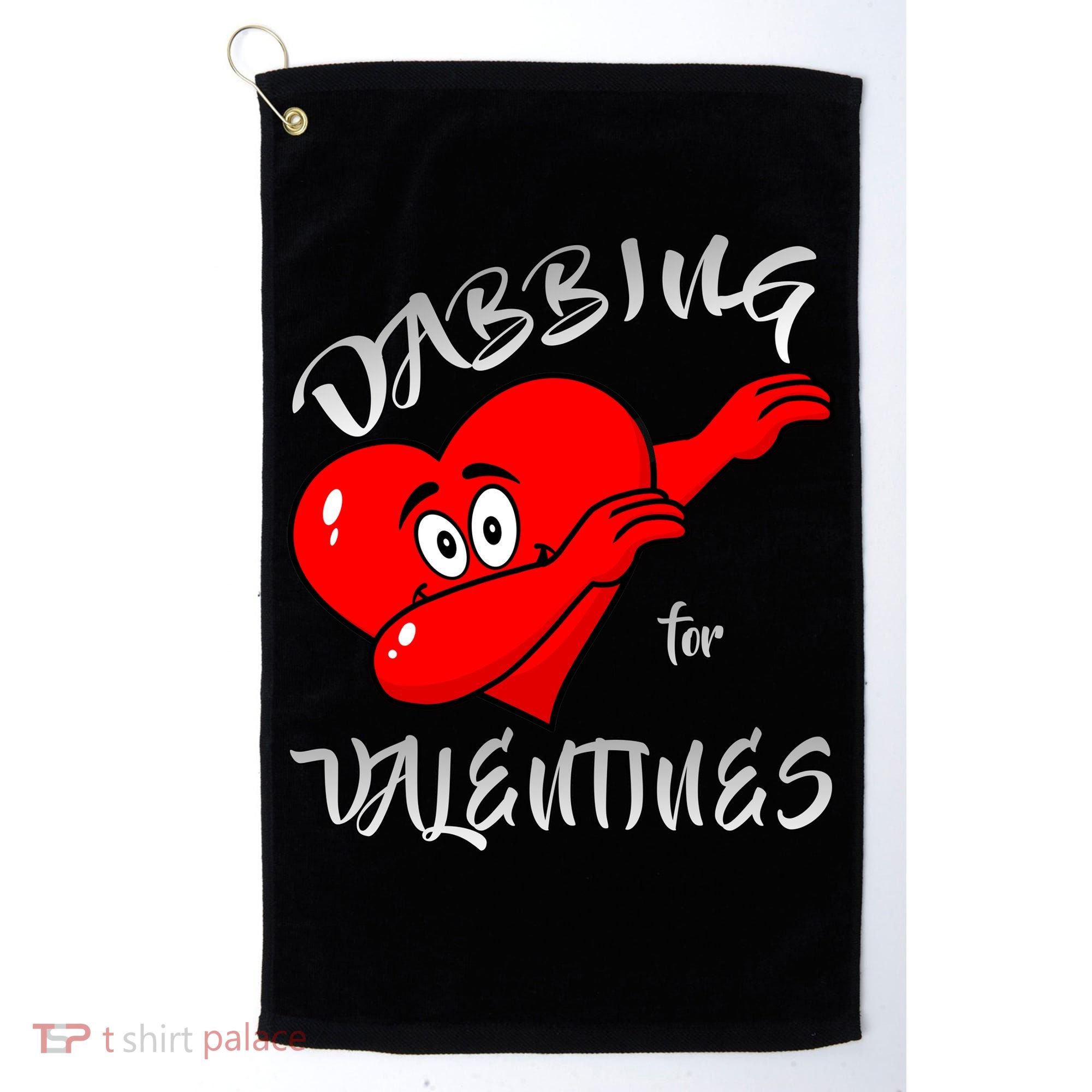 Dabbing For Love Valentines Day Heart Golf Towel