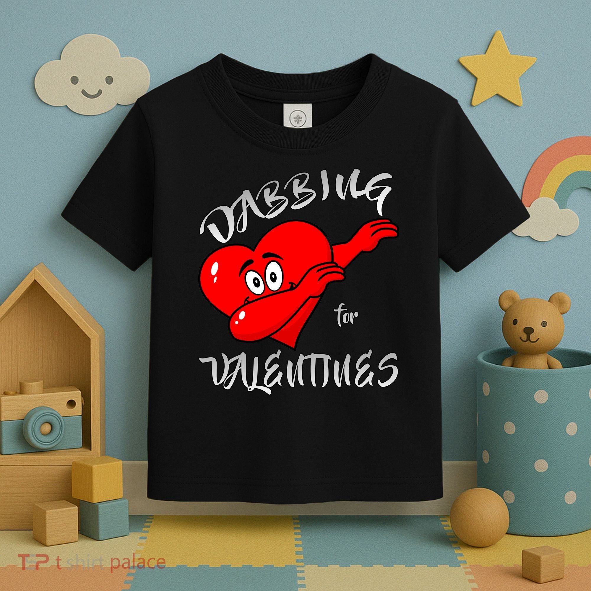 Dabbing For Love Valentines Day Heart Toddler T-Shirt