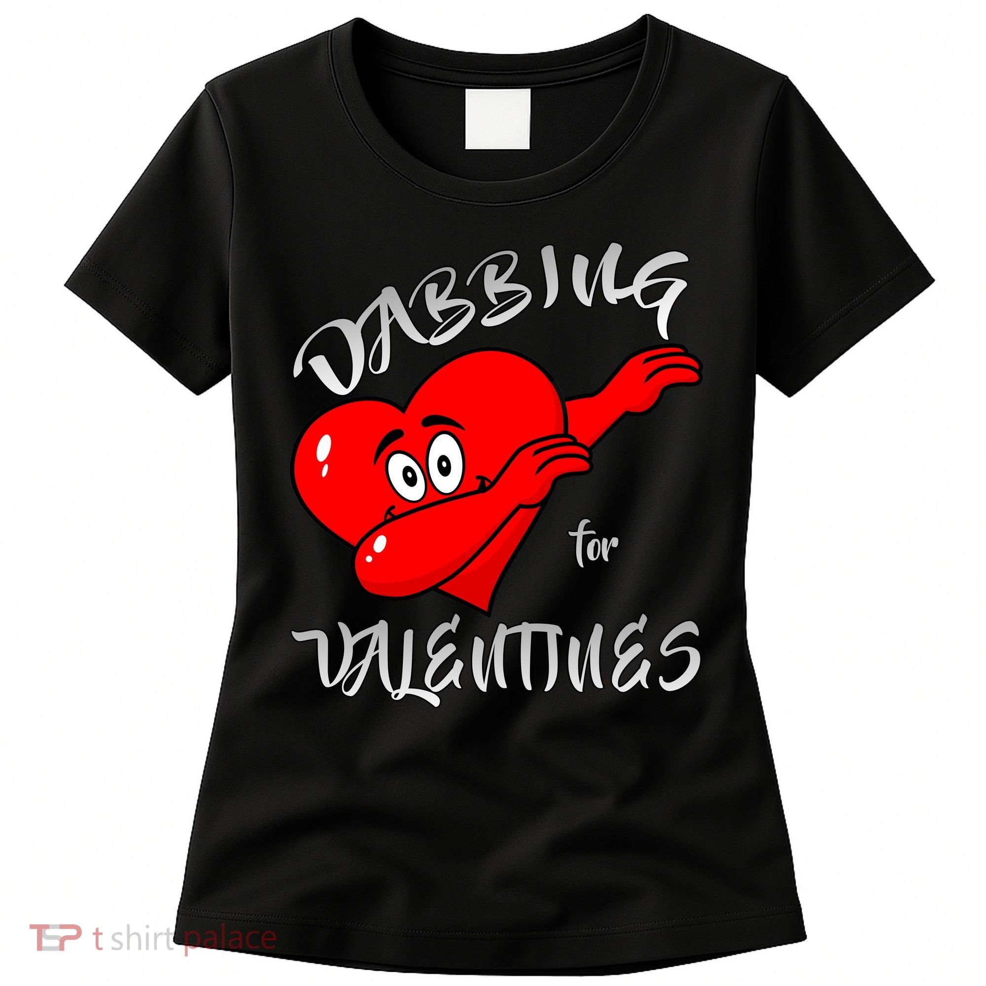Dabbing For Love Valentines Day Heart Women's T-Shirt