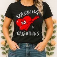 Dabbing For Love Valentines Day Heart Women's T-Shirt thumb 2