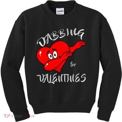 Dabbing For Love Valentines Day Heart Kids Sweatshirt