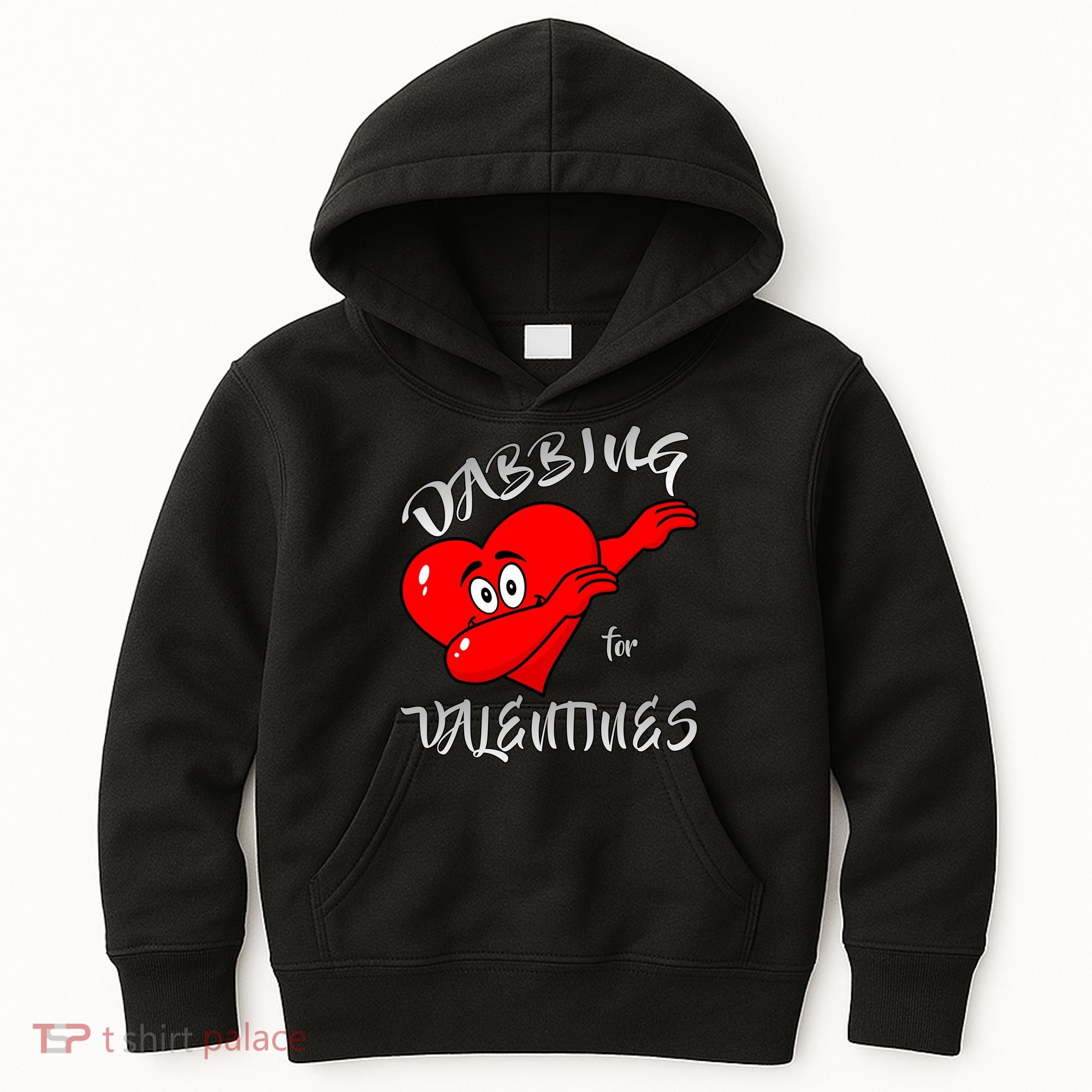 Dabbing For Love Valentines Day Heart Kids Hoodie