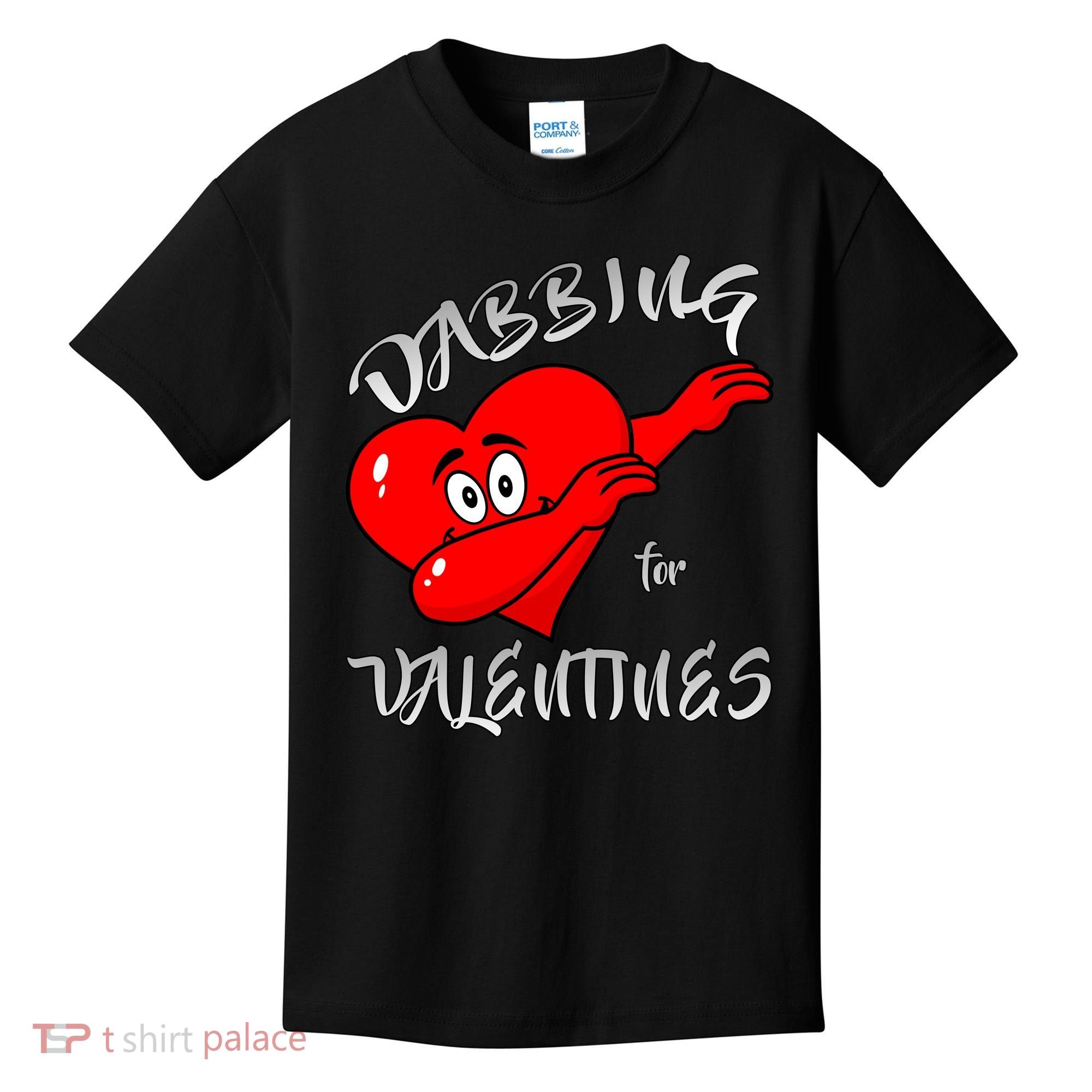 Dabbing For Love Valentines Day Heart Kids T-Shirt