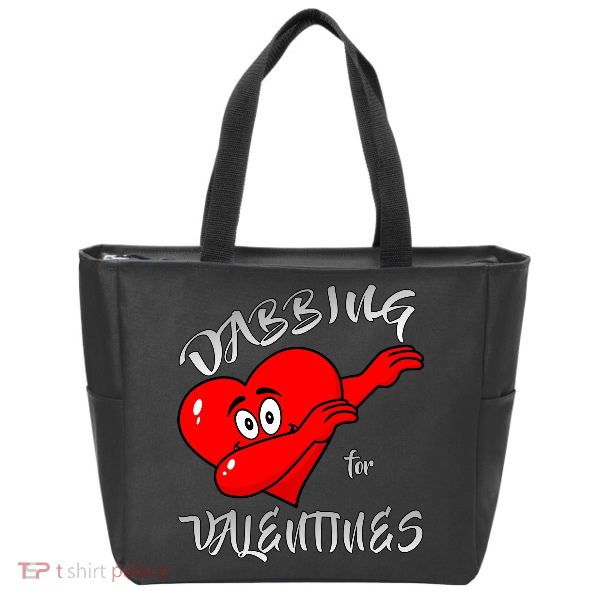 Dabbing For Love Valentines Day Heart Tote Bag