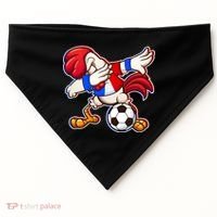 Dabbing French Soccer Rooster USA-Made Doggie Bandana thumb 0