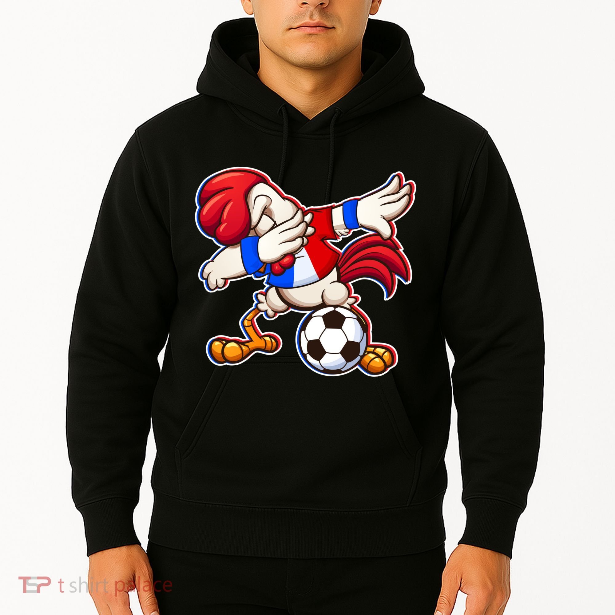 Dabbing French Soccer Rooster Hoodie