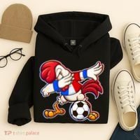 Dabbing French Soccer Rooster Hoodie thumb 4