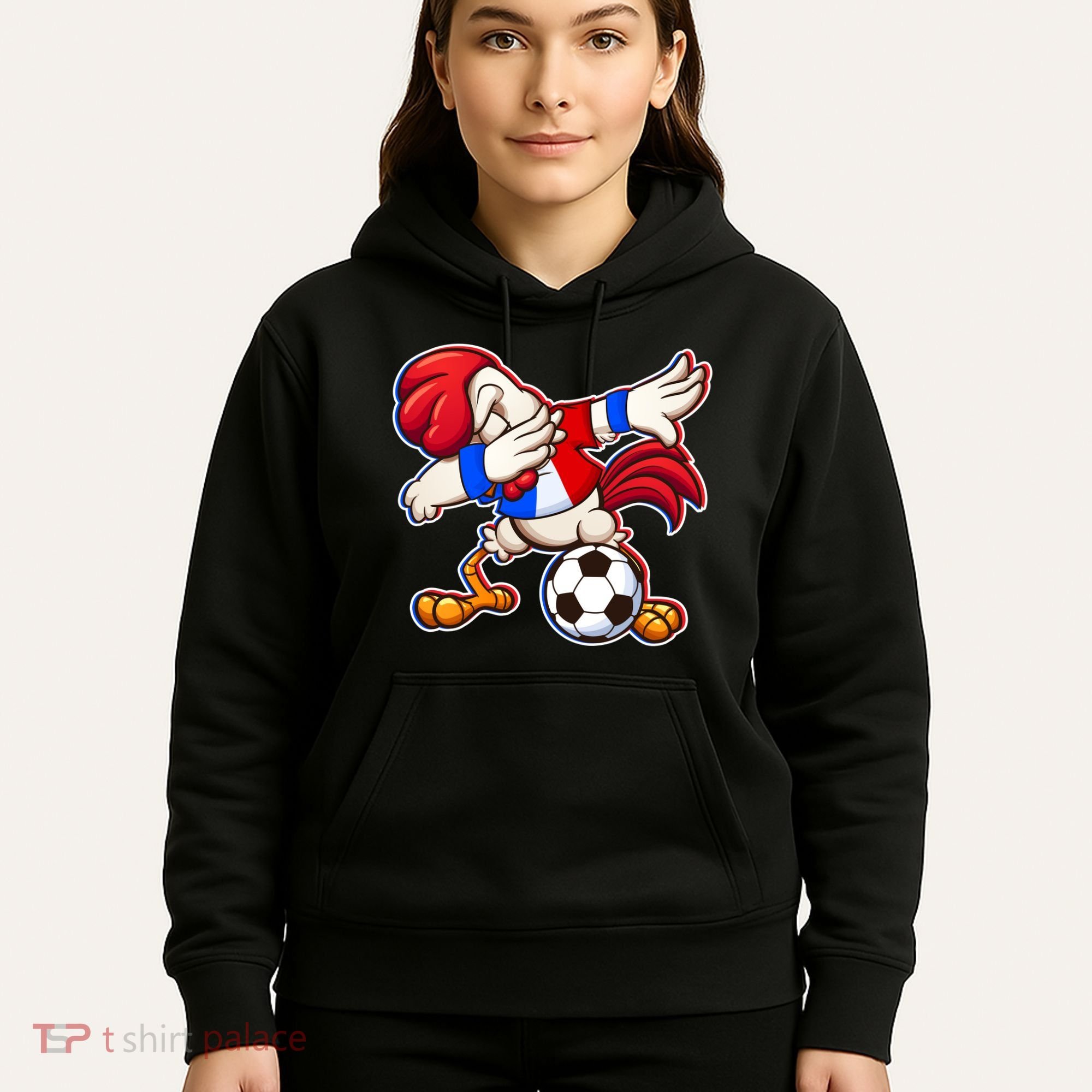 Dabbing French Soccer Rooster Hoodie