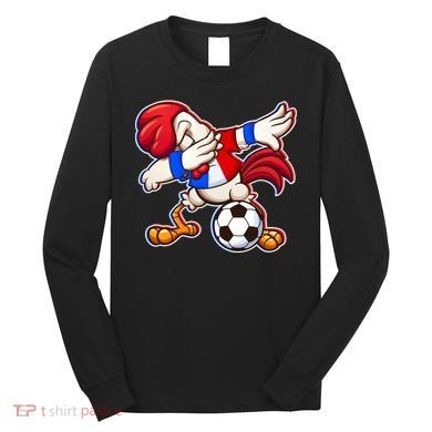 Dabbing French Soccer Rooster Long Sleeve Shirt