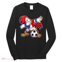 Dabbing French Soccer Rooster Long Sleeve Shirt thumb 0