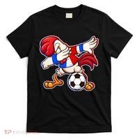 Dabbing French Soccer Rooster T-Shirt thumb 0