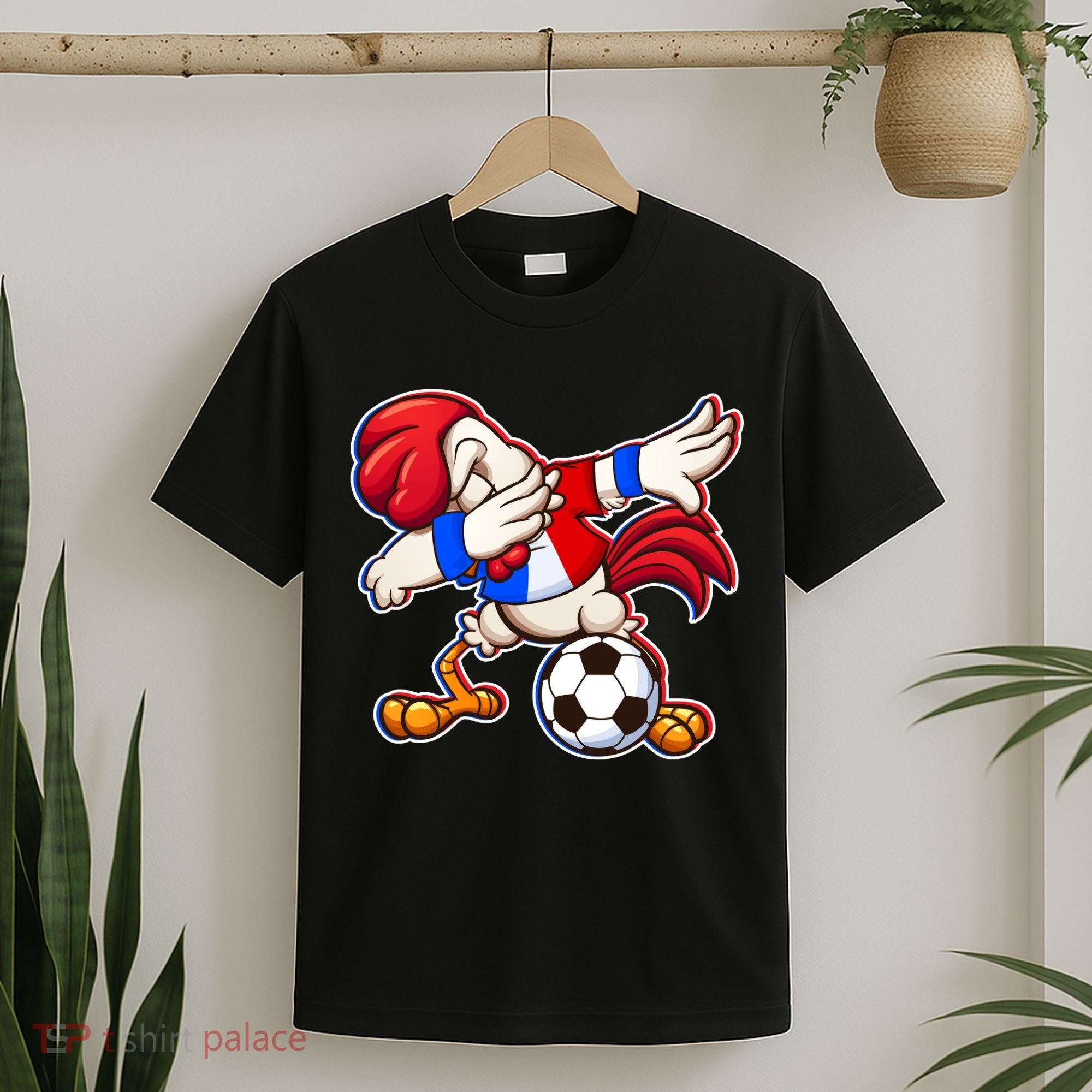Dabbing French Soccer Rooster T-Shirt