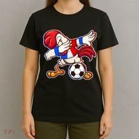 Dabbing French Soccer Rooster T-Shirt thumb 4