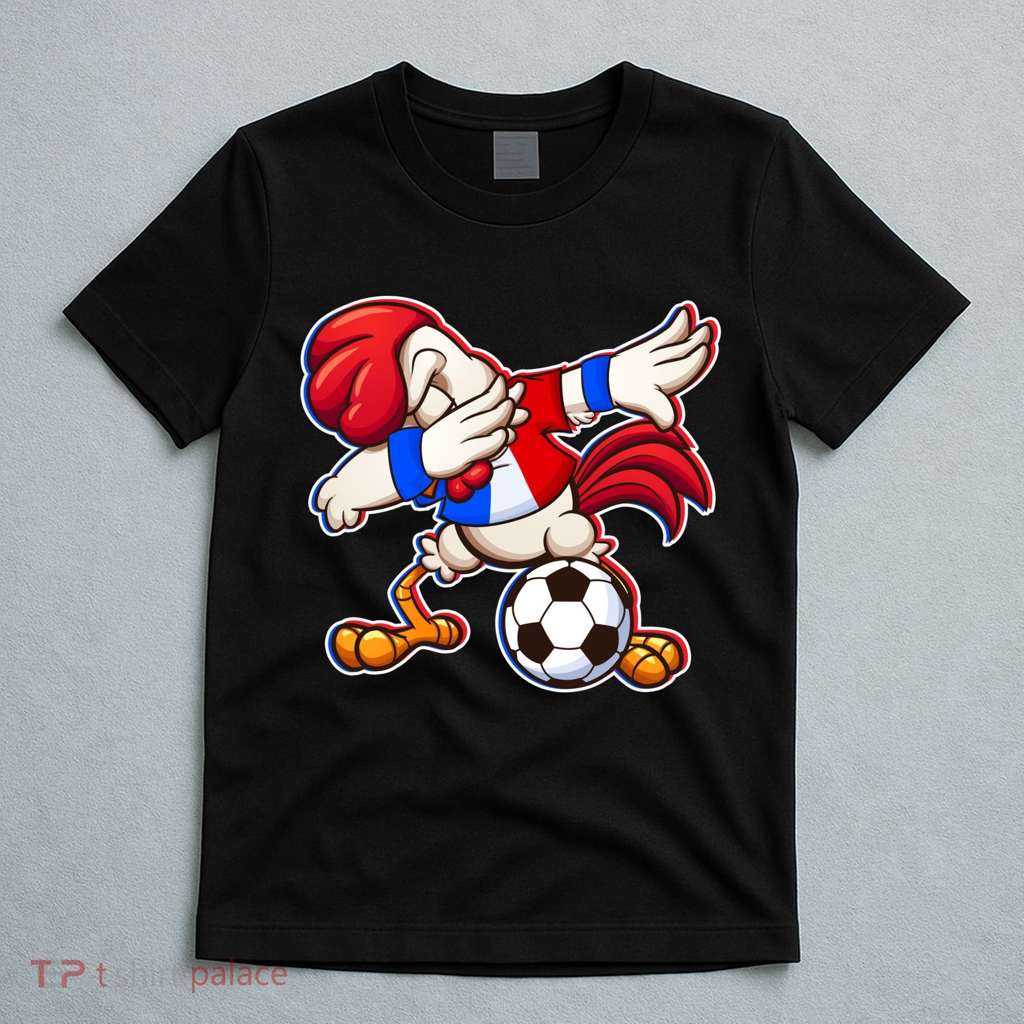 Dabbing French Soccer Rooster T-Shirt