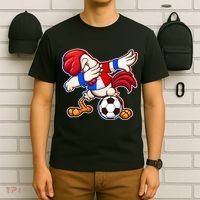 Dabbing French Soccer Rooster T-Shirt thumb 6