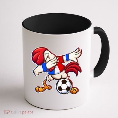 Dabbing French Soccer Rooster Coffee Mug back
