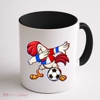 Dabbing French Soccer Rooster Coffee Mug thumb 1