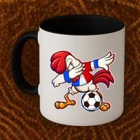 Dabbing French Soccer Rooster Coffee Mug thumb 2