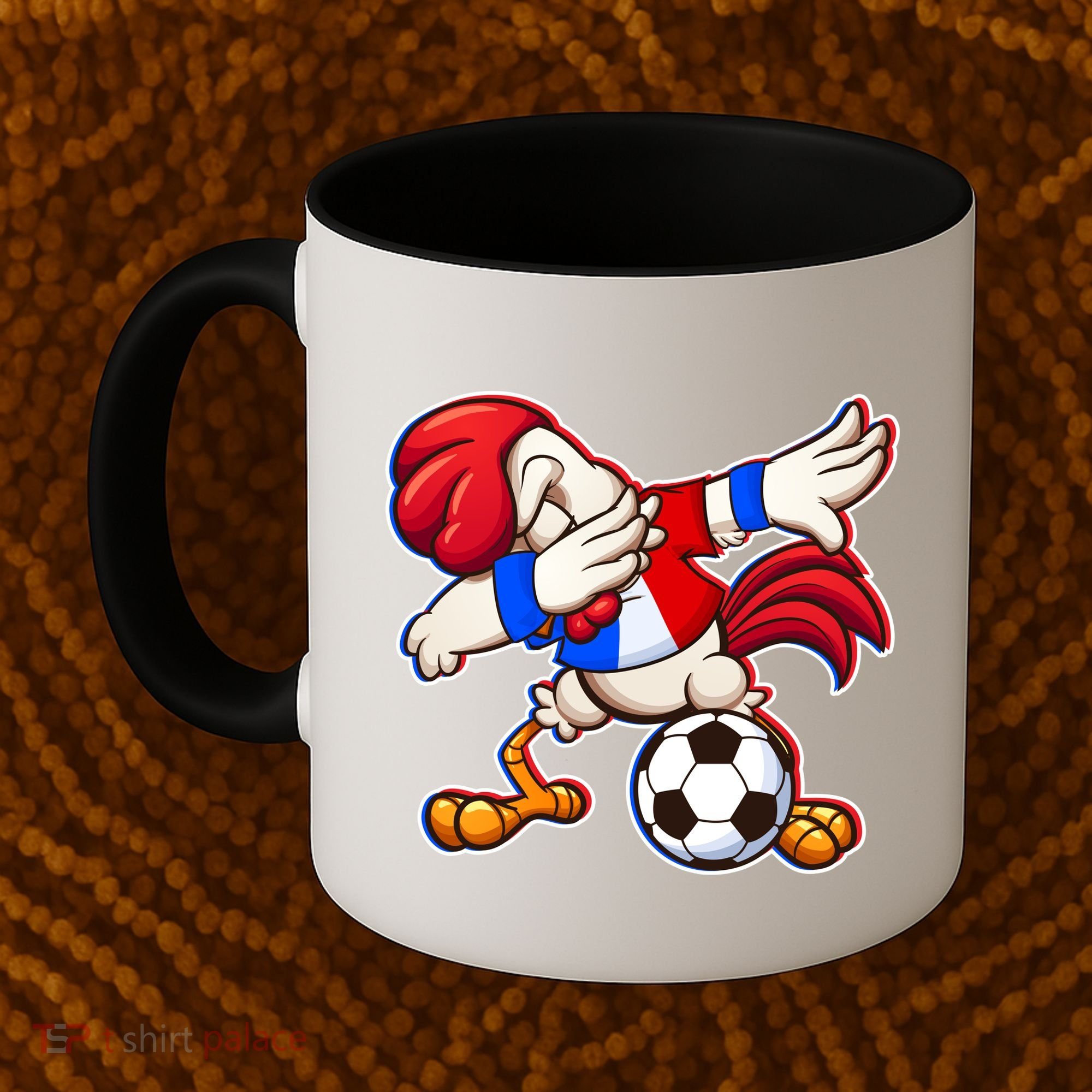 Dabbing French Soccer Rooster Coffee Mug