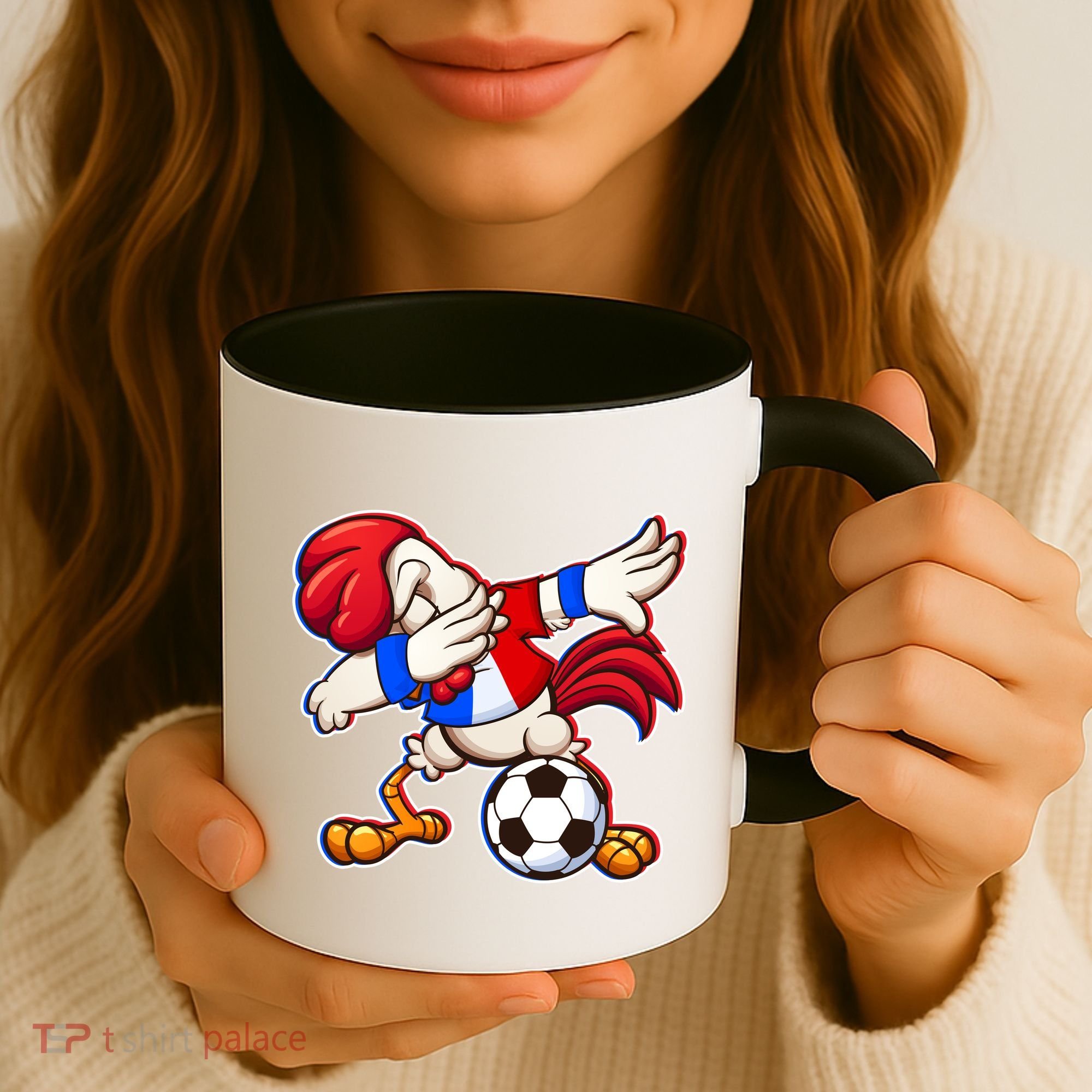 Dabbing French Soccer Rooster Coffee Mug