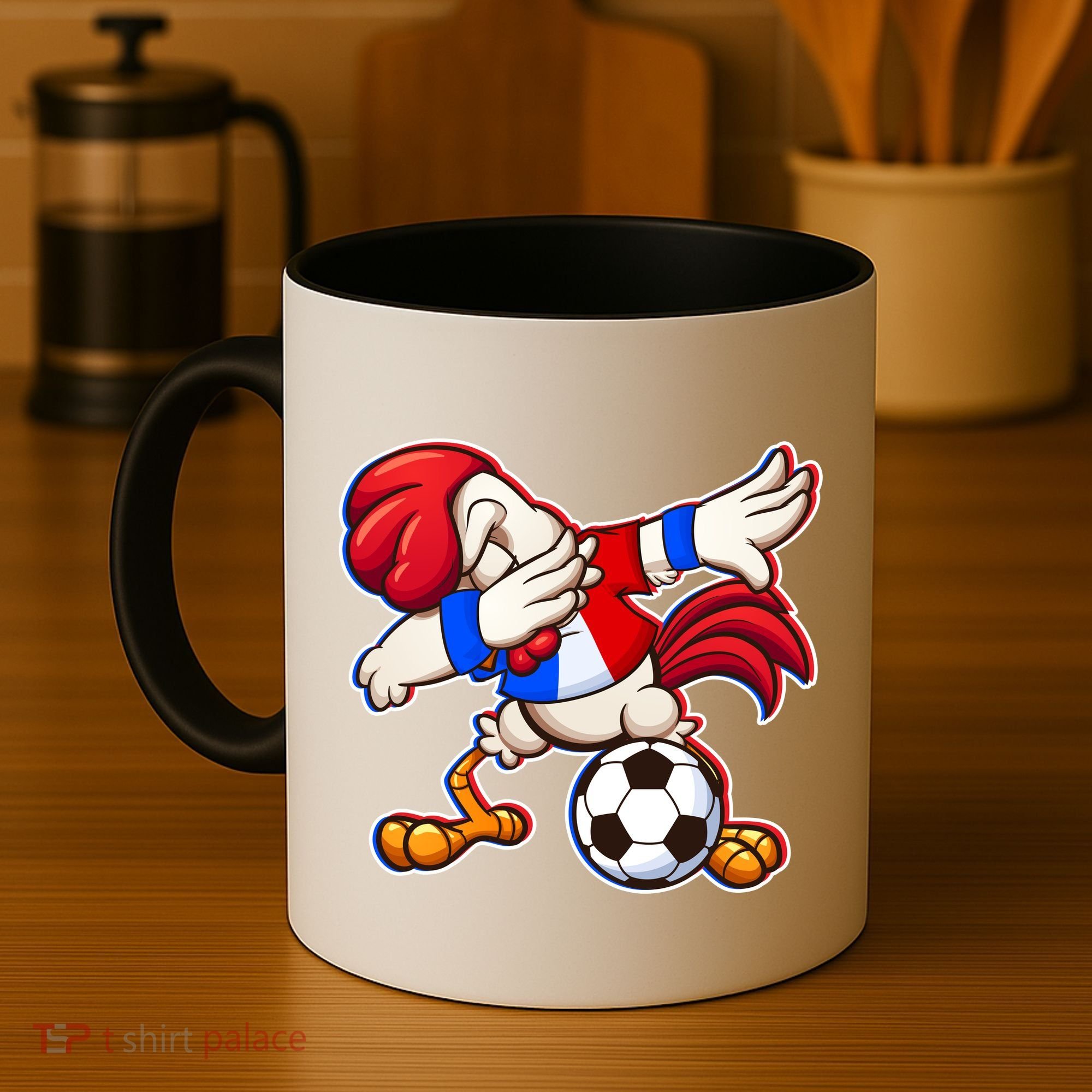 Dabbing French Soccer Rooster Coffee Mug