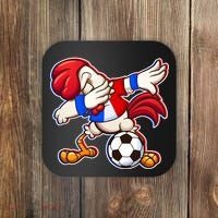 Dabbing French Soccer Rooster Coaster thumb 0
